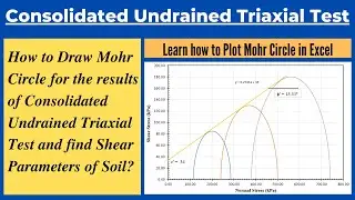 Mohr's Circle for Consolidated Undrained Triaxial Test| Plot Mohr's Circle in Excel