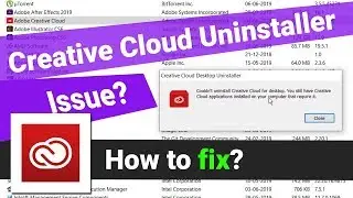 Couldn't uninstall Creative Cloud for desktop | Creative Cloud Uninstaller Issue Fixed | Windows 10