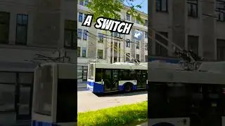 Škoda 27Tr Solaris in Riga! 🇱🇻 Overhead wire switch.