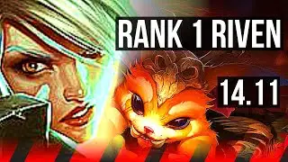 RIVEN vs GNAR (TOP) | Rank 1 Riven, 8/0/4, Legendary, Rank 25 | KR Challenger | 14.11