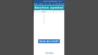 Section Symbol in Ms Word