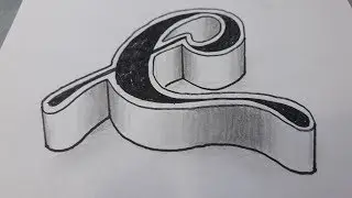 3d Letter C Drawing / Writing Art Easy On Paper