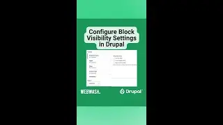 Configure Block Visibility Settings in Drupal
