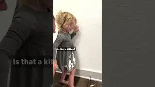 Adorable Little Girl  Gets a Surprise Kitten