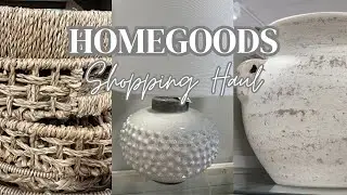 HOMEGOODS SHOPPING HAUL, Beautiful Rustic Vessels , Woven Trays and Lamps. HomeGoods Spring 2023