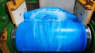 Silicone rubber color mixing process (Sapphire blue, Navy blue and White)