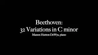 Manon HD plays Beethoven: 32 Var. in C minor