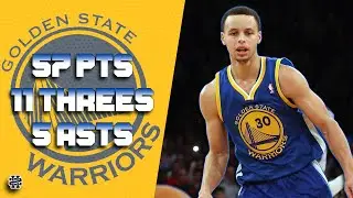 Stephen Curry 54 pts 11 threes 7 asts vs Knicks 12/13 season