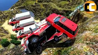 GTA 4 Cliff Drops Crashes with Real Cars mods Ep. 87 | Odycrash