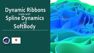 Dynamic Ribbon animation with Spline Dynamics and Softbody tutorial in Cinema 4d