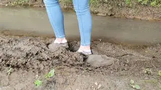 Dirty/wet reebok white socks ... beautiful mud socks