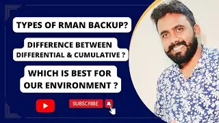 RMAN Backup Type | Difference Between Differential and  Cumulative Backup