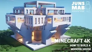 Minecraft ::A real architects building base in Minecraft tutorial / Modern base #110