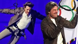 Tom Cruise DIVES Into Olympics Closing Ceremony