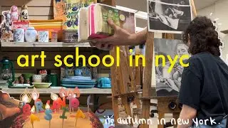 art school in nyc: making a book, painting, shopping !!