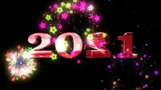 2021 3D text star fireworks loop animation stock footage HD - free Download Stock Footage