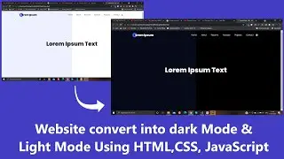 Dark Mode & Light Mode Website | Website Using Html, Css & JavaScript | Carry WebTech