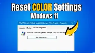 How to RESET COLOR SETTINGS in Windows 11 (EASY) 2024