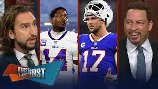 Stefon Diggs downplays Bills trade rumors, Josh Allens NFL MVP odds | NFL | FIRST THINGS FIRST