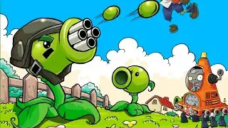 PvZ 2 Challenge! All PEA Plants Level 1 Vs. RoboCone, Sunday Edition Zombie...Who 's Best Plant?