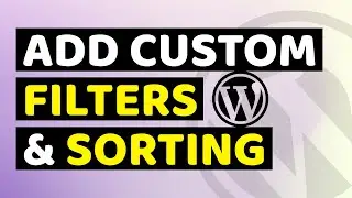 How to Add Filter in Wordpress Website