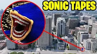 Drone Catches SHIN SONIC IN A CITY IN REAL LIFE!! (CURSED SONIC TAPES)