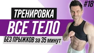 Тренировка на ВСЕ ТЕЛО дома БЕЗ ПРЫЖКОВ. Для ДЕВУШЕК и МУЖЧИН на пресс, ягодицы, ноги, руки, спину.