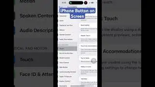 iPhone Button on screen #shorts iphone button #iphonefeatures #ytshorts #update button #iphoneflash