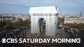 Paris' Arc de Triomphe wrapped in fabric 60 years later