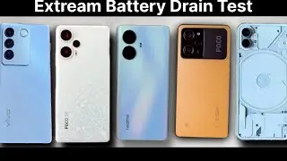 Poco F5 Vs Nothing Phone 1 Vs Poco X5 Pro VsRealme 10 ProPlus Vs Vivo V27 Extream Battery Drain Test