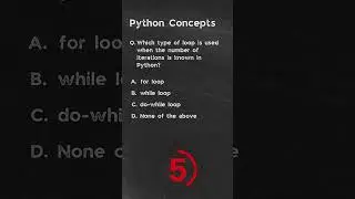 Which type of loop is used when the number of iterations is known in Python? | Python Questions