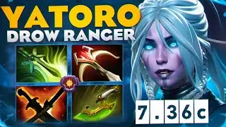 Yatoro УНИЧТОЖАЕТ ПРОТИВНИКОВ НА ДРОВКЕ В СЛОЖНОЙ ИГРЕ🔥| Drow Ranger 7.36c