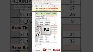 tips buat nomor urut dari cell kosong #shortvideo #shorts #msexcel