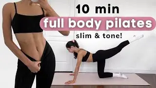 10 MIN fat burning everyday full body pilates workout 🧘🏼‍♀️ beginner friendly