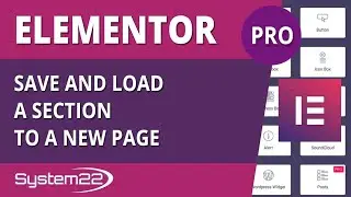 Elementor Pro Save And Load A Section To A New Page 👈