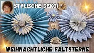 Weihnachtliche Sterne 🌟superleicht gefaltet 🌟beeindruckende Deko 🌟Upcyling 🌟Low-Budget-Projekt