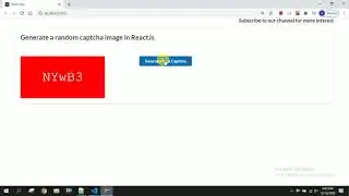 Create Captcha Component in ReactJs in 10 min (5 steps) - Demo
