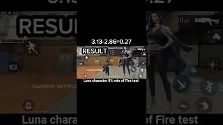Luna character 8% rate of Fire ability test in free fire