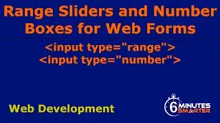 Range Sliders and Number Boxes for a Web Form