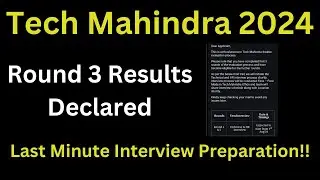 Tech Mahindra Started Sending Interview Mails 2024 | How to Prepare For Interview At Last Minute