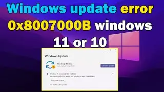 How to fix Windows update error 0x8007000B windows 11 or 10