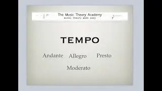 Music Theory Lesson   Tempo