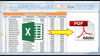 how to convert excel to pdf | Excel file ko pdf me convert kaise kare | Change Excel file to pdf