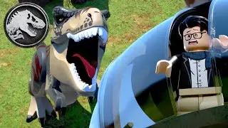 ¡Rescatando el teleférico del T. rex! | LEGO JURASSIC WORLD: LEYENDA DE LA ISLA NUBLAR