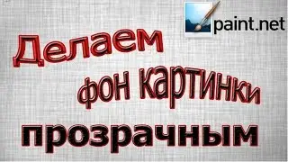 Как сделать фон картинки прозрачным в Paint.net