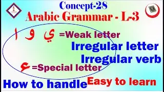 Arabic irregular verb. Weak verb. How to handle Arabic weak verb. Easy and faster way to learn.