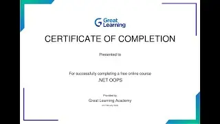 .NET OOPS  online course with certificate from 