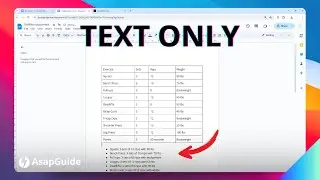 How to Convert Table to Text in Google Docs