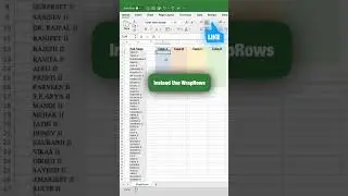 🔥Learn WRAPROWS Function in 30sec🔥 #shorts #ytshorts #excel #professionalinc #viral #trending