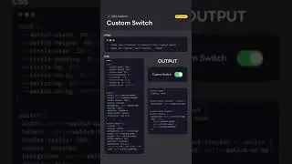 Custom HTML & CSS Switch